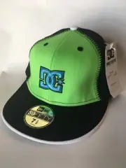 DC Shoes New Era Core Hat 20/94 Valcano Leather Lime Black White 7 1/2