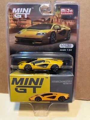 1/64 MINI GT MIJO EXCLUSIVES LAMBORGHINI COUNTACH LPI 800-4 NEW GIALLO ORION