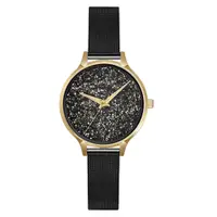 在飛比找PChome24h購物優惠-OBAKU 閃耀星空美學時尚腕錶-黑