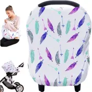 Car Seat Canopy Nursing Cover Multi Use Baby Stroller and Infant Carseat Cover