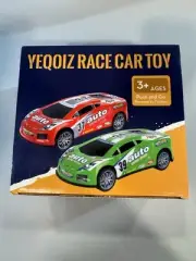 7 Inch Friction Powered Car Toys Set 4 Pack Push and Go Pull Back Race Cars