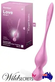 NEW Satisfyer Love Birds 1 8.7 inch Vibrating & Weighted Kegel Balls, Sex Toy