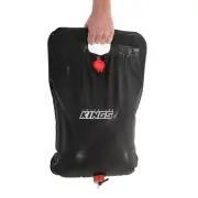 Kings 20L Portable Outdoor Camping Solar Shower Heated Hiking Bathing Water Bag
