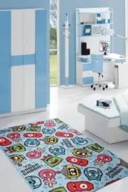 New Non Slip Yo Gabba Gabba Blue Carpet Area Rug Floor Covering 150x100cm