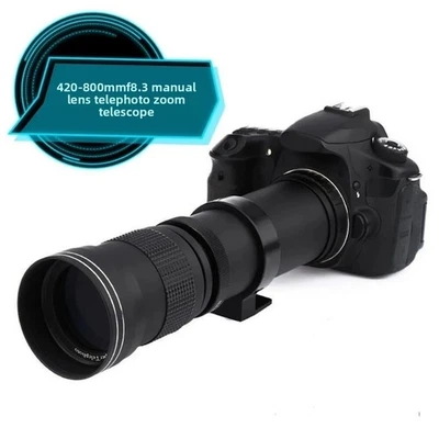 f/8.3 Super Telephoto Zoom Lens for Canon EOS DSLR Camera 5D3 800D 70D 420-800mm