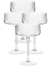 [Hottie] Jonnie Coupe Glass Set Of 4 in Traditional Clear