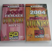 KARAOKE CHARTBUSTER CD+G 2004+2005 FEMALE COUNTRY 2 set in box w/song list new!