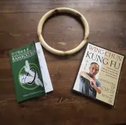 Wing Chun Rattan Ring 10 Inch Training wheel With Two Books. New.