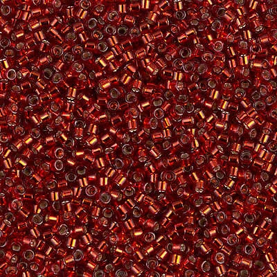 Silver Lined Burnt Orange Miyuki Delica Beads 11/0 (DB603-TB)