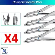 Orthodontic Crampon Universal Plier Set of 4 | Dolphin for Wire Bending Cutting