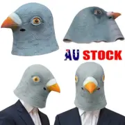 Pigeon Head Mask Creepy Animal Halloween Costume Theater Prop Latex Party Toys