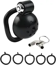 SM Chastity Cage Men Penis Cage Chastity Cage Set Chastity Cage with 5 Removable Penis Rings Cock Cage SM Bondage Sex Toys For Men(5-ring-set)
