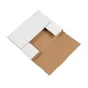 12 1/8" X 9 1/8" X 3" White Easy-Fold Mailers (50 Per Bundle)