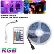 16ft/5M LED Lights Strip 5050 RGB Bluetooth Color Change Remote for Bar Rooms