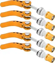 Bike Clamp, Quick Release Clamp 5pcs Aluminum Alloy Bike Seatpost Clamps Quick Release Clamp Fixed Gear Seatpost Clamp Seatpost Clips for Universal Bike (Red) (Silver) (Golden)
