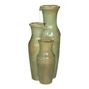 Design Toscano Ceramic Grecian Water Jug Fountain 9"x10"x23.5"H