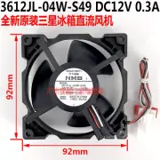 NMB-MAT 3612JL-04W-S49 Fan 12V 0.3A 9.2cm Cooling Fan for Samsung Refrigerator