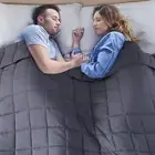 Weighted Blanket for Adults 20 lbs 80” x 87” Grey Cooling Heavy Blanket for S...