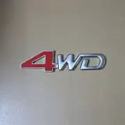 1x Red Silver 4WD Big Chrome Metal Badge Emblem Decal Sticker Bumper Turbo Power (for: Renault)
