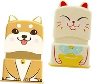 MAGICLULU Kids Toy Stamper 2pcs Cartoon Seals for Clothing Labels Safe Plastic Stamps for School