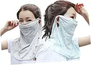 SOLUSTRE Outdoor Mask Scarf 2pcs Facial Mask Light and Thin Outdoor Sports Mask Scarf