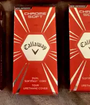 NEW Callaway Chrome Dual SoftFast Core Golf Balls 1 Pack of 2 balls