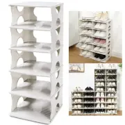 6-Tier Shoe Rack,Stackable Shoe Storage Organizer for Bedroom Entryway, Adjus...