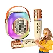 Kids Wireless Karaoke Machine | Small Wireless Children Karaoke Machine | Heavy Bass Singing Karaoke Machine with Colorful Lights for Living Room, Stage