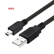 1PCS USB 2.0 A to Mini 5 Pin B Cable 1ft for HDDs Camera MP3 Black