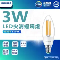 在飛比找momo購物網優惠-【Philips 飛利浦照明】5入組 LED尖清蠟燭燈 黃光