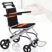 Folding Wheelchair Portable Travel Wheelchair Seat Width 40 cm Lightweight Black