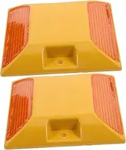 HEATSHAKING 2pcs Reflective Driveway Markers Roadside Pavement Markers for Sidewalk Safety High Visibility Reflectors for Nighttime Use