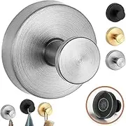 Upgrade Suction Cup Hooks for Shower, No-Drill Suction Hooks Shower for Bathroom, Towel Hooks for Bathrooms Stainless Steel Suction Cup Bathroom Holders (2, Silver)