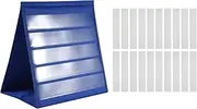 Tabletop Desktop Pocket Chart Table Top with Bonus 20X Dry Erase Cards,Desktop Tabletop Teaching Pocket Chart Double Sided and Self-Standing (13 Inches X 12 Inches)