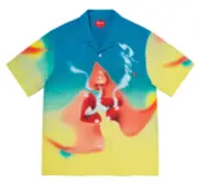 FW20 SUPREME BLOW BACK RAYON S/S SS SHIRT MULTICOLOR SZ XL (Bin #4)