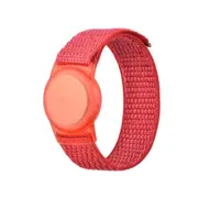 Nevenka Protective Case for Air Tag GPS Tracker Holder with Nylon Bracelet-Red