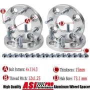 4PC 15mm 4Lugs Wheel Spacers 4x114.3 FOR Nissan Silvia S13;S14 CB=73.1 12x1.25