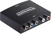 YPbPr to HD Converter High-Definition Compatibility o Synchronization 1080P HD Stable Transmission Clear Image DC 5V1A Black One Size