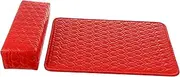 OSOLADY Manicure Pillow Set 2pcs Nail Art Hand Pillow Leather Hand Rest Holder for Home Professional Use