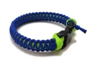 Paracord Bracelet 550 Neon Green/Ultra Blue Micro Cord U.S. Seller