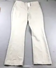 Express Pants Womens Large Regular Ivory Flat Front High Rise Boot NWT