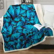 Blue Butterflies Throw Blanket