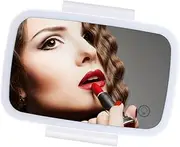 Car Sun Visor Mirror with LED Lights Makeup Sun-Shading Cosmetic Mirror Adjustable Vanity Mirror Clip on Automobile Touch Screen Make Up Mirror