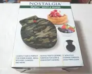 Nostalgia My Mini Waffle Maker Green Camouflage Brand NEW