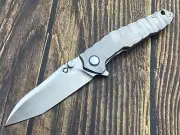 Sixleaf Folding Knife 10Cr15MoV Blade Titanium alloy Handle Camping Knife SL-67