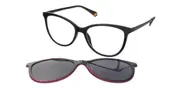 Polaroid PLD 6138/CS With Clip-On Polarized 807/M9 Men's Glasses Black Size 53 - Private Health Rebate - Blue Light Block Available