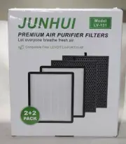 2 HEPA + 2 Carbon Filters for Levoit Purifier LV-PUR131 LV-PUR131-RF