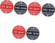 Totority 6 Pcs Big and Small Blinds Poker Chip Holder Game Supplies Reward Coins Novelty Poker Markers Game Counting Chips Poker Game Tokens Party Favor Number Chips Ceramics Chip Rack