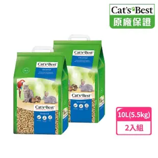 【CAT’S BEST 凱優】崩解木屑砂-藍標粗砂-10Lx2入(貓砂/木屑砂/環保砂/松木砂)