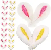 Bunny 40pcs Kit Mini Ears for Craft Easter Decor Soft Plush Material Hair Bow Making Accessories